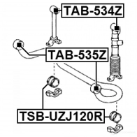 Втулка стабилизатора FEBEST EUBJO K 626110444 tsbuzj120r 4056111030470 - Изображение 2