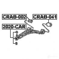 Сайлентблок FEBEST 4056111097428 crab041 3825956 7ZL7 7 - Изображение 2