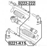 Рулевой наконечник FEBEST 3822136 0221k11 WO CWK3M 4056111075198 - Изображение 2