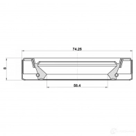 Сальник дифференциала FEBEST P34F0 F 1439213551 95gey60740808c - Изображение 2