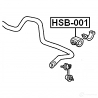 Втулка стабилизатора FEBEST QZ4E O 4056111007090 3826692 hsb001 - Изображение 2
