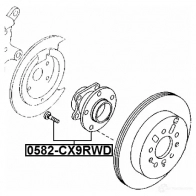 Ступица колеса FEBEST 3823745 0582cx9rwd 4056111105703 3DRD YDF - Изображение 2