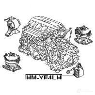 Подушка двигателя, опора FEBEST 3826680 hmyf4lh M78XR H 4056111073125 - Изображение 2