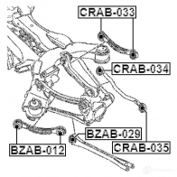 Сайлентблок FEBEST G 2FMQM crab034 3825949 4056111090993 - Изображение 2