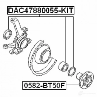 Ступица колеса FEBEST 3823738 5E NAT 4056111109503 0582bt50f - Изображение 2