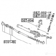 Ремкомплект рулевой рейки FEBEST 3829021 4056111105857 Q 9PFR set004 - Изображение 2