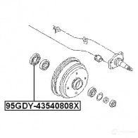 Уплотнение ступицы колеса FEBEST 95gdy43540808x 4056111049984 M5 GFI 3825378 - Изображение 2