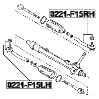 Рулевой наконечник FEBEST 0221f15lh 3822122 E04YBC A 4056111084589 - Изображение 2
