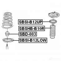 Тарелка пружины FEBEST sbsib12low 4056111027210 3829010 GPYYW 6 - Изображение 2