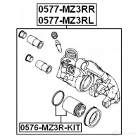 Ремкомплект суппорта FEBEST 69KZU S 3823711 4056111062549 0576mz3rkit - Изображение 2