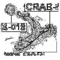 Сайлентблок FEBEST crab018 4056111073774 3825933 RNQI GJ - Изображение 2
