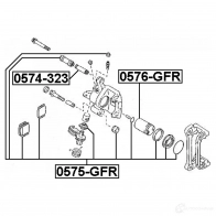 Поршень тормозного суппорта FEBEST 0576gfr 4056111062587 13TKL E 3823706 - Изображение 2