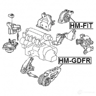 Подушка двигателя, опора FEBEST hmgdfr 4056111097565 3826672 EYWN R - Изображение 2
