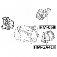 Подушка двигателя, опора FEBEST hmga4lh 4056111121321 CSCO6 H 1424863069 - Изображение 2