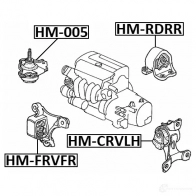 Подушка двигателя, опора FEBEST 4056111121314 hmfrvfr 1424863068 YIAGD 8 - Изображение 2