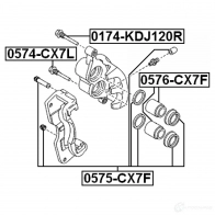 Ремкомплект суппорта FEBEST TIKF5D R 3823689 0575cx7f 4056111083681 - Изображение 2