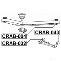 Сайлентблок FEBEST 4056111047737 3825920 JTACQ Z crab004 - Изображение 2