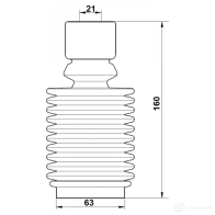 Пыльник и отбойник амортизатора FEBEST Z8 BC333 rnshbflufkit 1438716151 - Изображение 2