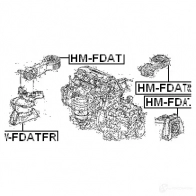 Подушка двигателя, опора FEBEST DRP 7HOS 3826661 4056111067254 hmfdat - Изображение 2
