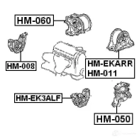Подушка двигателя, опора FEBEST 4056111019383 8XR OCIX 3826659 hmek3alf - Изображение 2
