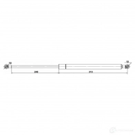Газовая пружина, капот FEBEST DYWW Z 1440023927 02117-001 - Изображение 2
