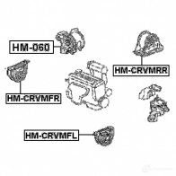 Подушка двигателя, опора FEBEST 3826648 2J K14A9 4056111019352 hmcrvmfl - Изображение 2