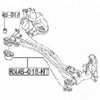 Сайлентблок задней балки FEBEST 1436947853 rnab018kit 046I0 B - Изображение 2