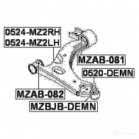 Рычаг FEBEST 3823630 0524mz2rh YQ 6CBX 4056111049472 - Изображение 2