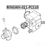 Прокладка фланца охлаждающей жидкости FEBEST ringwh021pcs10 KJOZ42 T 1436947085 - Изображение 2