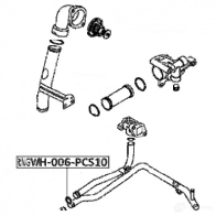 Прокладка фланца охлаждающей жидкости FEBEST 2NXW 8W 1436946875 ringwh006pcs10 - Изображение 2