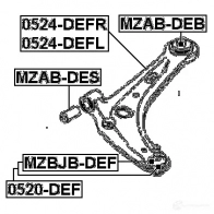 Рычаг FEBEST 3823614 0524defr YFF 5HK 4056111071497 - Изображение 2