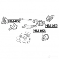 Подушка двигателя, опора FEBEST V SLH7U 4056111007069 1424863065 hm057 - Изображение 2