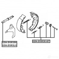 Комплектующие, стояночная тормозная система FEBEST 0204-B10RSR-KIT 1440023900 8 K5VI - Изображение 2