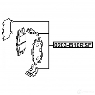 Комплектующие, колодки дискового тормоза FEBEST 39ARB M 0203-B10RSF 1440023898 - Изображение 2