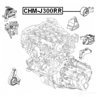 Подушка двигателя, опора FEBEST 4056111108322 chmj300rr 3825909 D C709 - Изображение 2