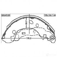 Барабанные тормозные колодки, комплект FEBEST 3821844 1W1 JDCC 4056111099040 0202k12r - Изображение 2