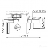 Шрус приводного вала, комплект FEBEST 0511tribrh W GYG35K 1424769848 4056111129730 - Изображение 2