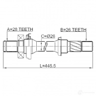 Приводной вал FEBEST 4056111103365 0512dc5 YVY7G BE 1270594378 - Изображение 2