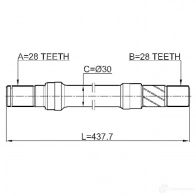 Приводной вал FEBEST J 6C91 4056111129884 1424732392 0512cx7rh - Изображение 2
