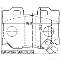Тормозные колодки, комплект FEBEST 0201v36r RX0B M 4056111092850 3821834 - Изображение 2