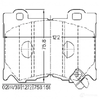 Тормозные колодки, комплект FEBEST 4056111092713 3821833 2Y2A 2W 0201v36f - Изображение 2