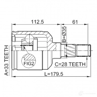 Шрус граната FEBEST 4056111043913 4U J7X3 0511m6atlh 3823498 - Изображение 2