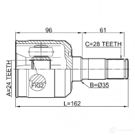 Шрус граната FEBEST 660013074 XE QNE 0511m323flh 4056111102894 - Изображение 2