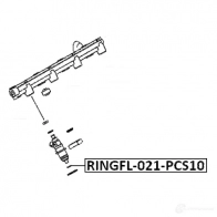 Кольцо форсунки FEBEST 1436947498 R0919A 4 ringfl021pcs10 - Изображение 2
