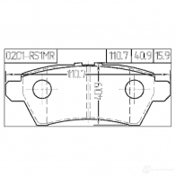 Тормозные колодки, комплект FEBEST 6 1Y6LM 3821828 0201r51mr 4056111090351 - Изображение 2