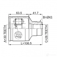 Шрус граната FEBEST LKVCE Y 3823486 4056111057927 0511gfrh - Изображение 2