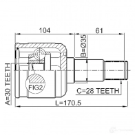 Шрус граната FEBEST 0511gflh 4056111062518 BCFDX CI 3823485 - Изображение 2