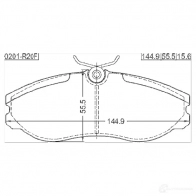 Тормозные колодки, комплект FEBEST 3821825 RZR P6 0201r20f - Изображение 2