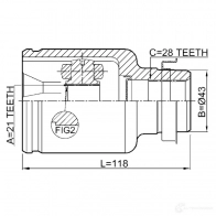 Шрус граната FEBEST M W4EJU 0511dy5watrh 4056111108001 3823481 - Изображение 2