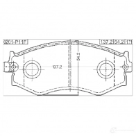Тормозные колодки, комплект FEBEST 4056111087962 3821824 KOUN O 0201p11f - Изображение 2